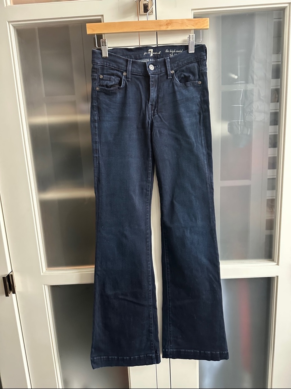 7 For All Mankind Navy Flare Jeans